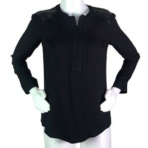 ELLA MOSS BLACK LONG SLEEVE TOP Size XS
